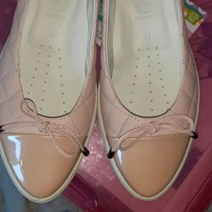 Slip on ballet style tennis shoe